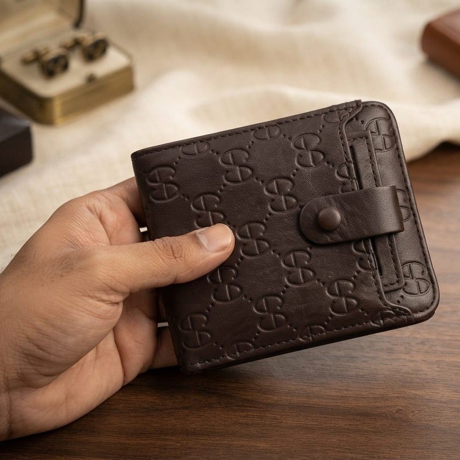 BOWEISI MEN'S ZIP WALLET - Brown Very High Quality Very Spacious Top Zipper Wallets Plus D Card Holder
